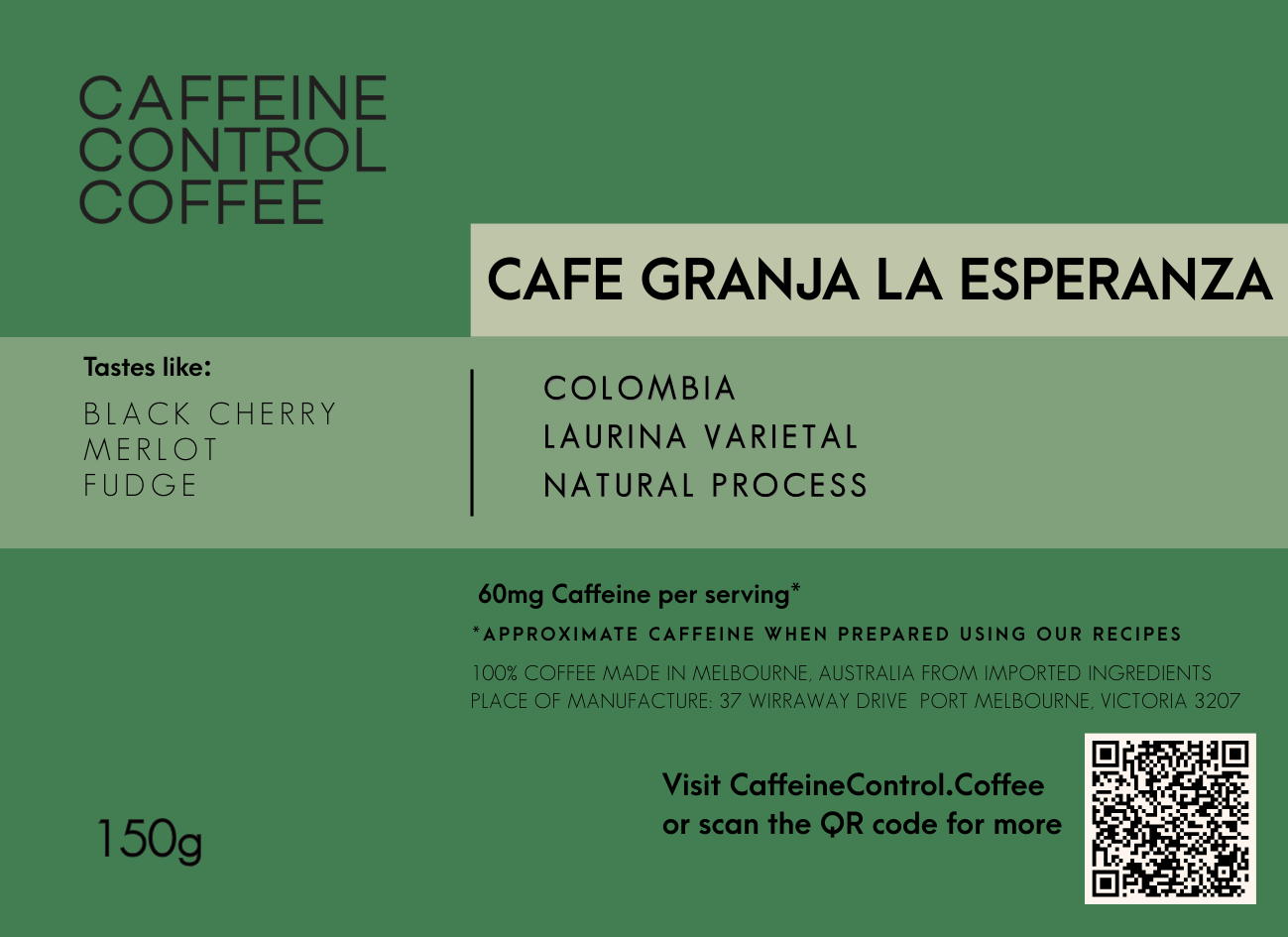 Single Origin - Colombia Cafe Granja La Esperanza Laurina Natural