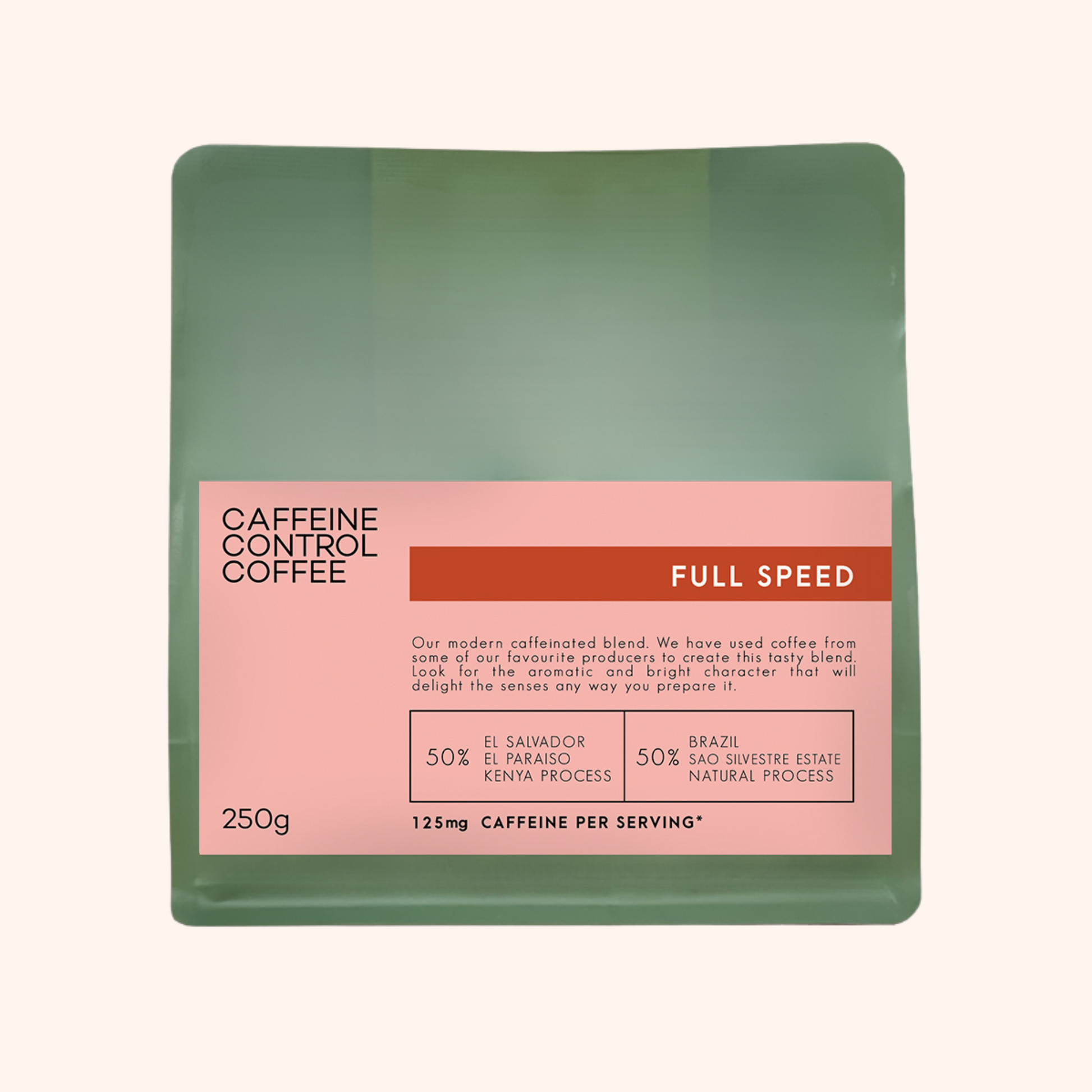 Bag of Full Speed Caffeinated Coffee